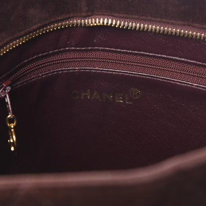 Chanel Velvet Quilted Medallion Tote Brown 5 of 12