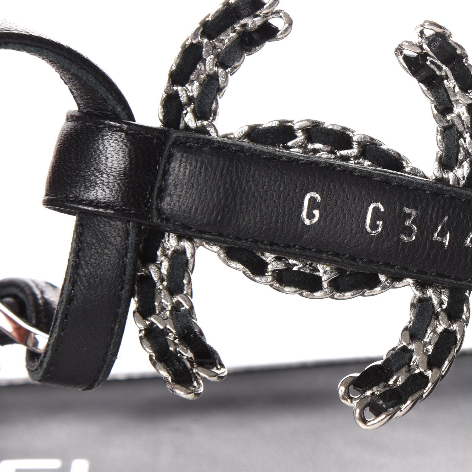 Chanel Lambskin CC Chain Thong Sandals 41 Black 8 of 8