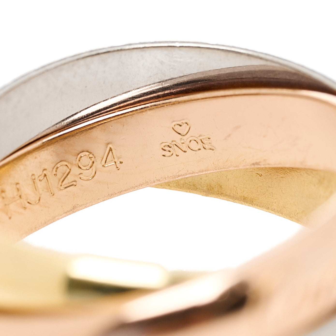 Cartier 18K Pink Yellow White Gold Classic Trinity Ring 52 6 6 of 6
