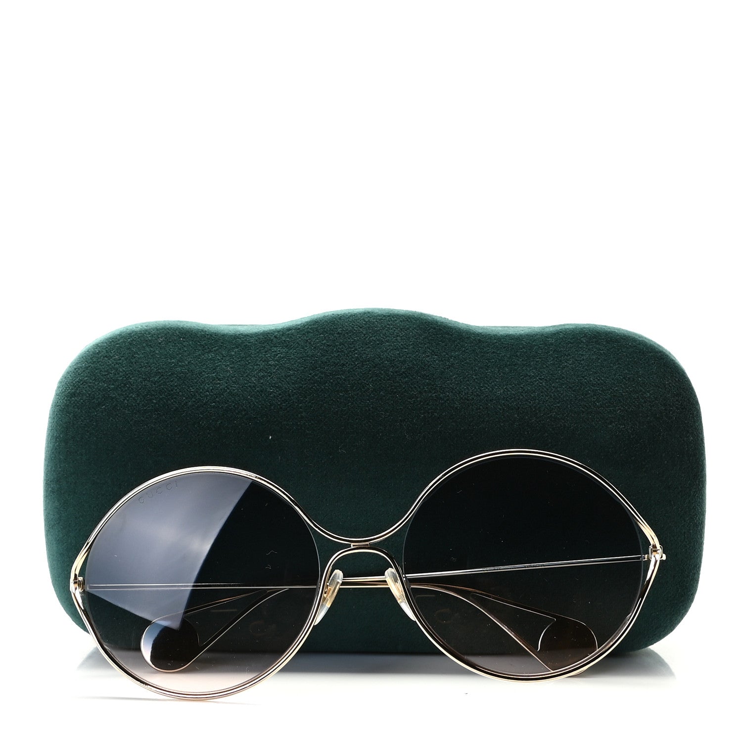 Gucci Metal Round Pearl Tip Sunglasses GG0253S Gold 6 of 6