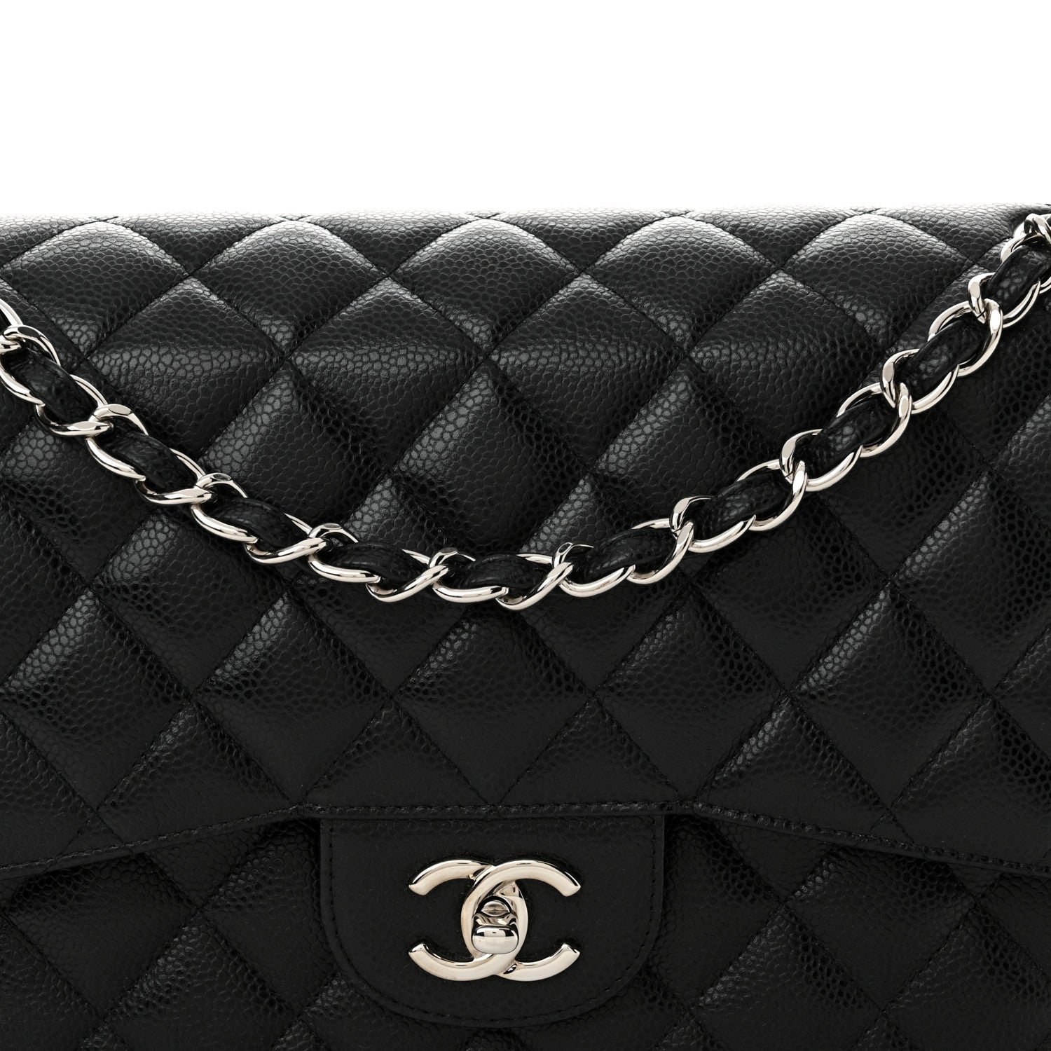 Chanel Caviar Quilted Jumbo Double Flap Black 8 of 13