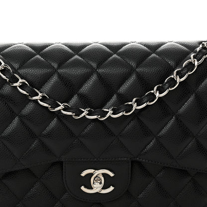 Chanel Caviar Quilted Jumbo Double Flap Black 8 of 13