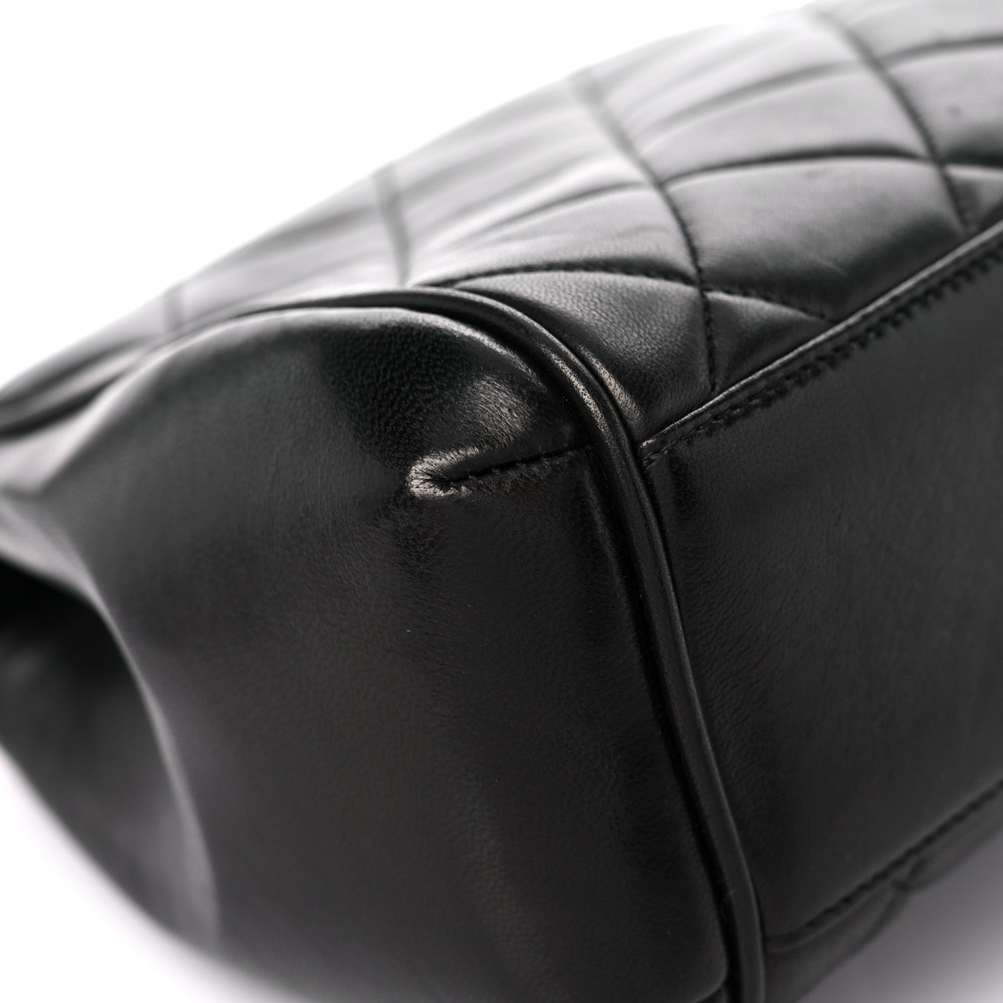 Lambskin Quilted 5 Chain Small Flap Black