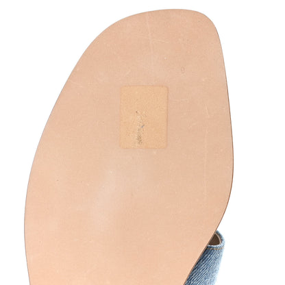 Hermes Denim Canvas Oran Sandals 40.5 Bleu Clair 10 of 11