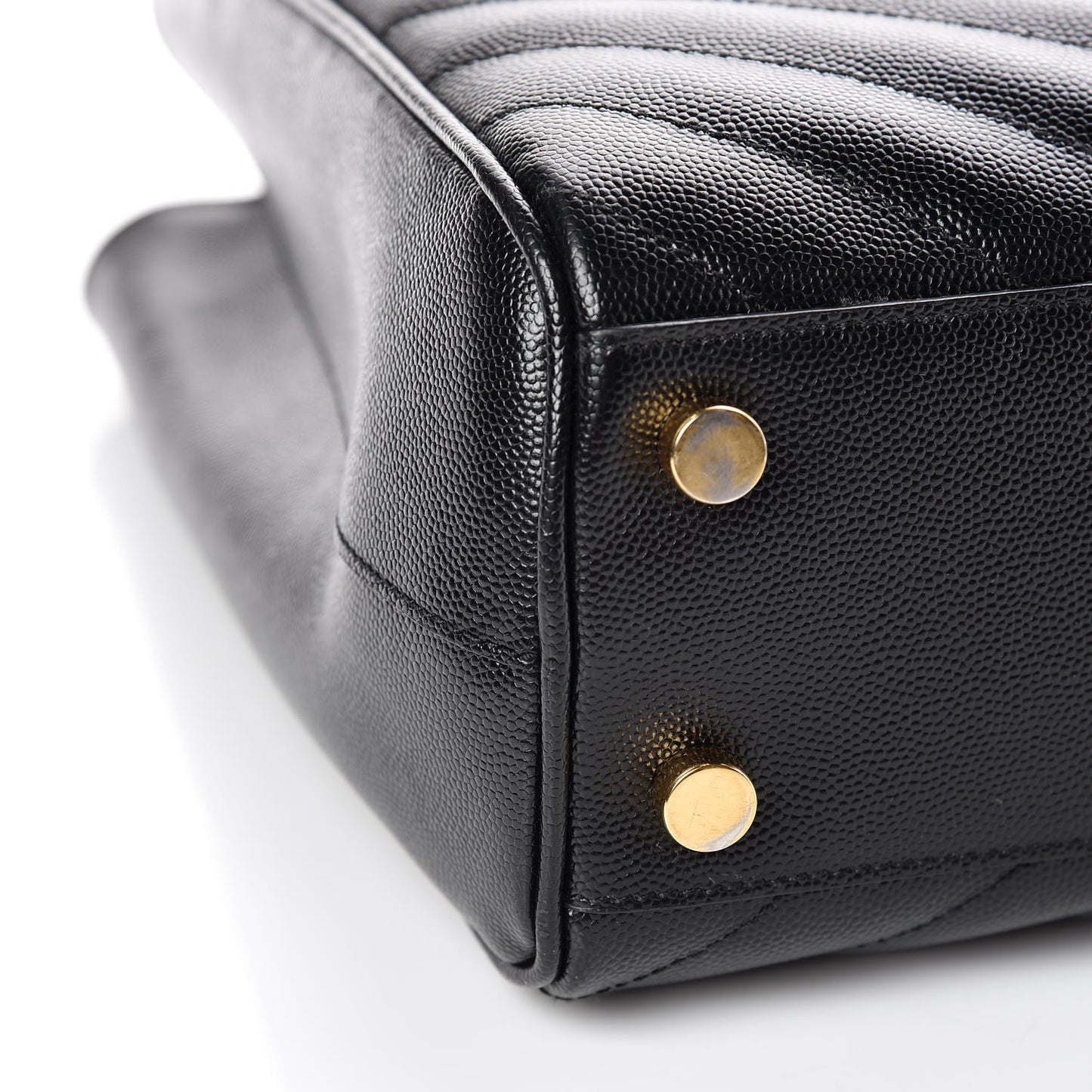 Grain De Poudre Matelasse Chevron Monogram Shopping Bag Black