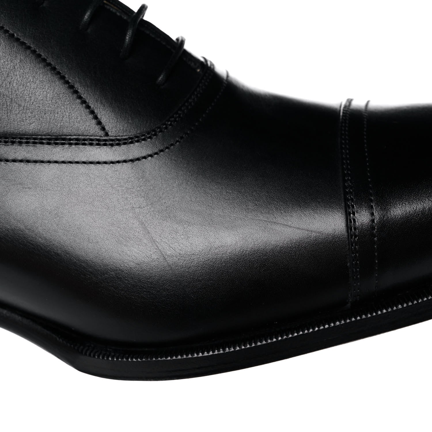 Hermes Calfskin Mens Philip Oxford 46 Black 9 of 11