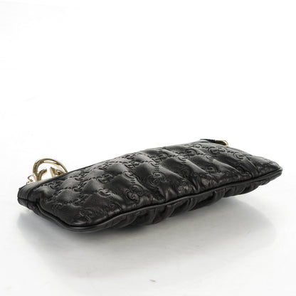 Gucci Guccissima Signature New Britt Wristlet Black 4 of 7