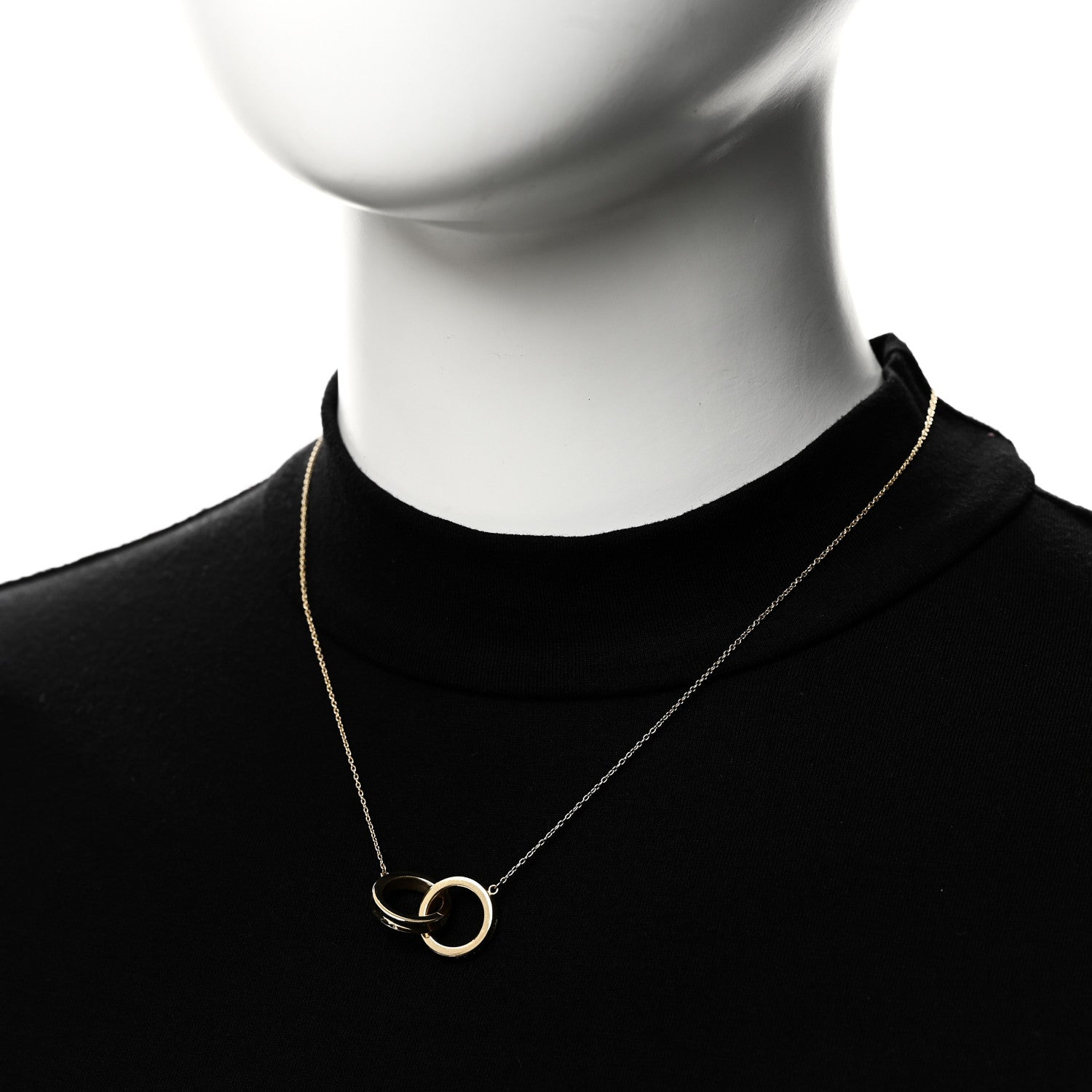 Tiffany 18K Yellow Gold 1837 Interlocking Circles Pendant Necklace 2 of 5
