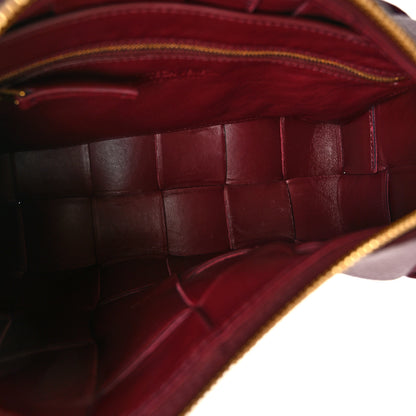Bottega Veneta Grained Calfskin Maxi Intrecciato Brick Cassette Bag Bordeaux 5 of 10