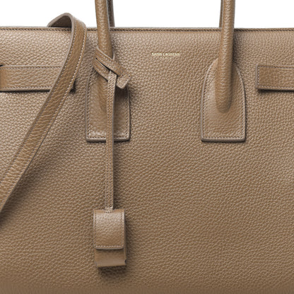 Saint Laurent Grained Calfskin Small Sac De Jour Taupe 10 of 12