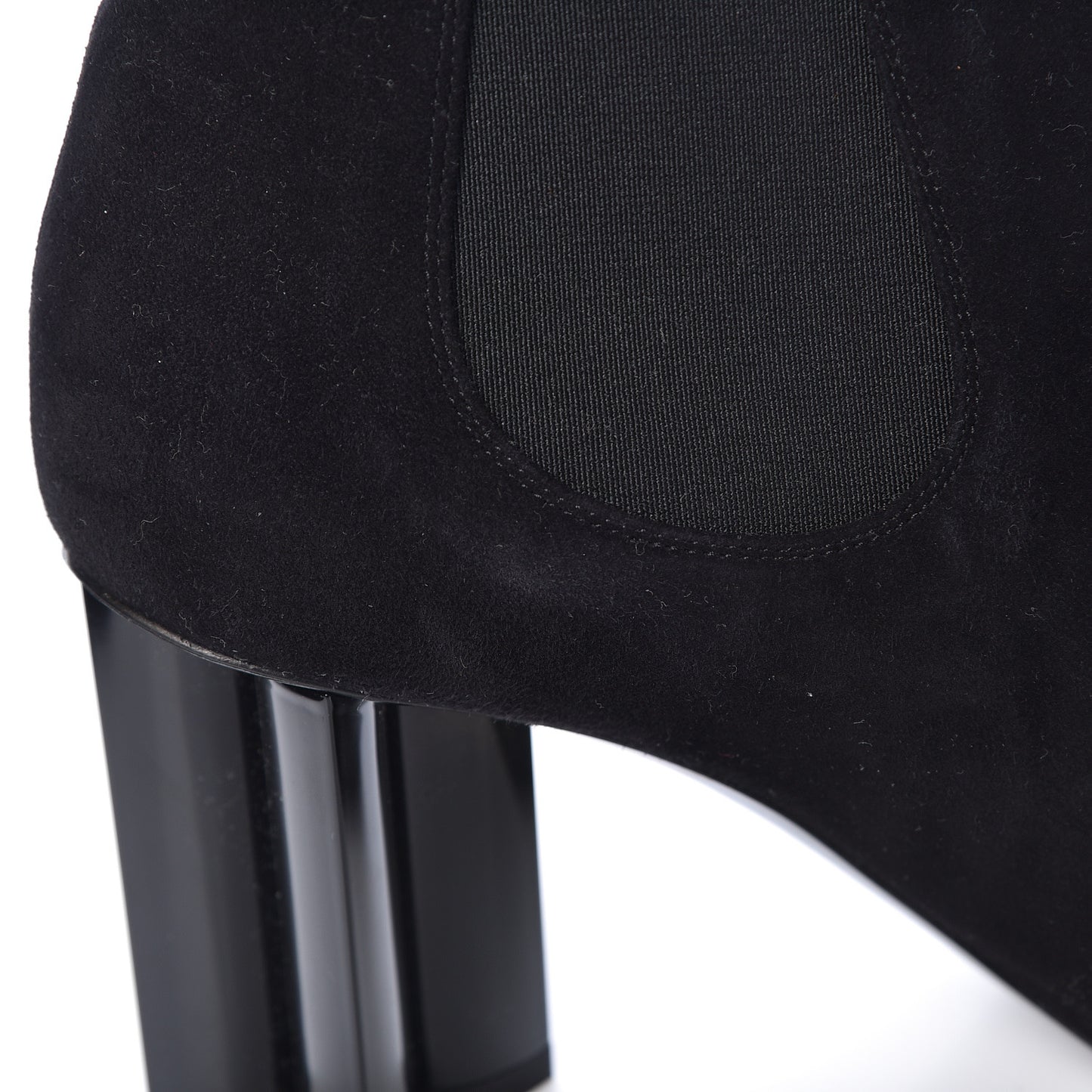 Suede Monogram Uniformes Cap Toe Chelsea 80mm Ankle Boots 39 Black