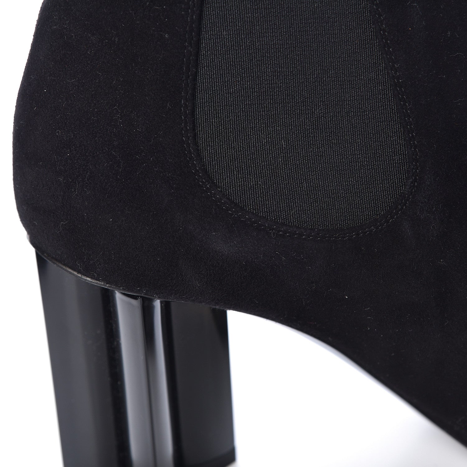 Louis Vuitton Suede Monogram Uniformes Cap Toe Chelsea 80mm Ankle Boots 39 Black 9 of 11