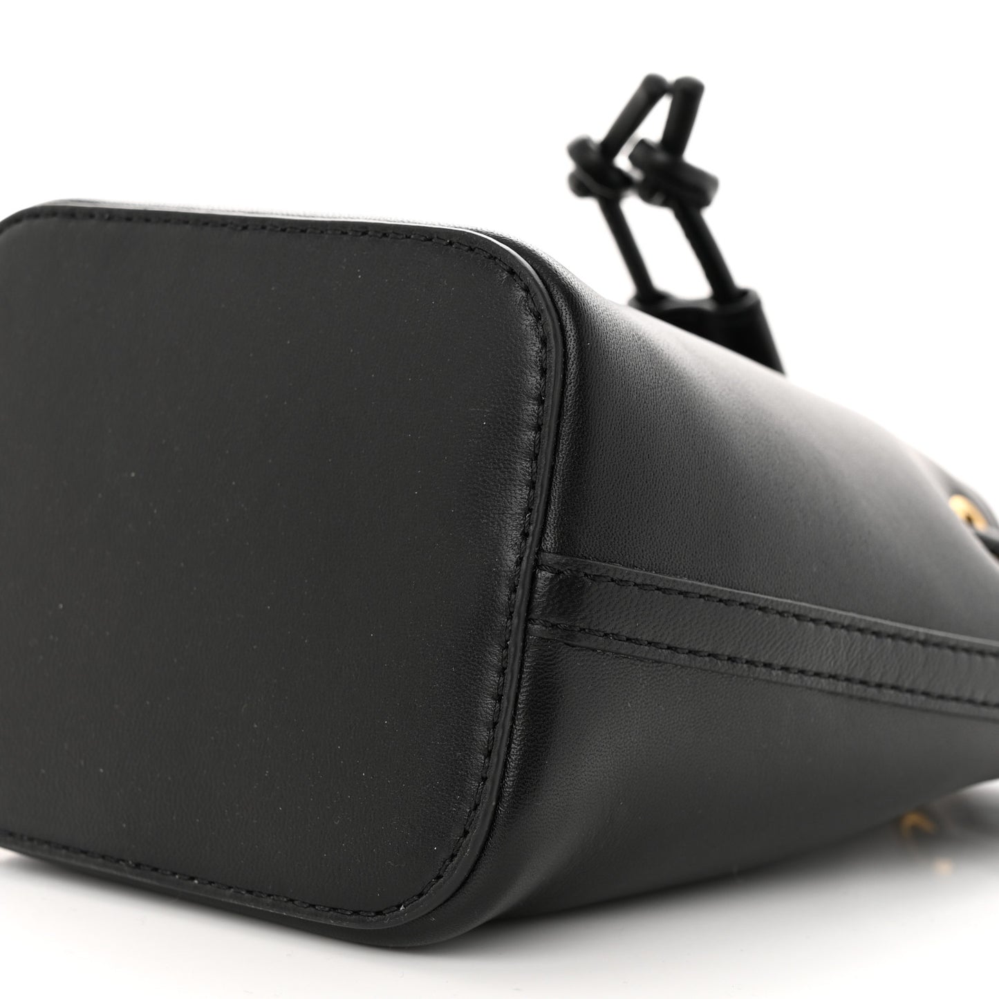 Nappa Mini VLogo Signature Bucket Bag Black