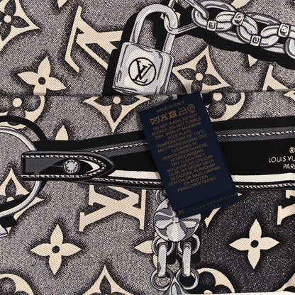 Louis Vuitton Silk Monogram Jacquard Denim Bandeau Gris 3 of 3