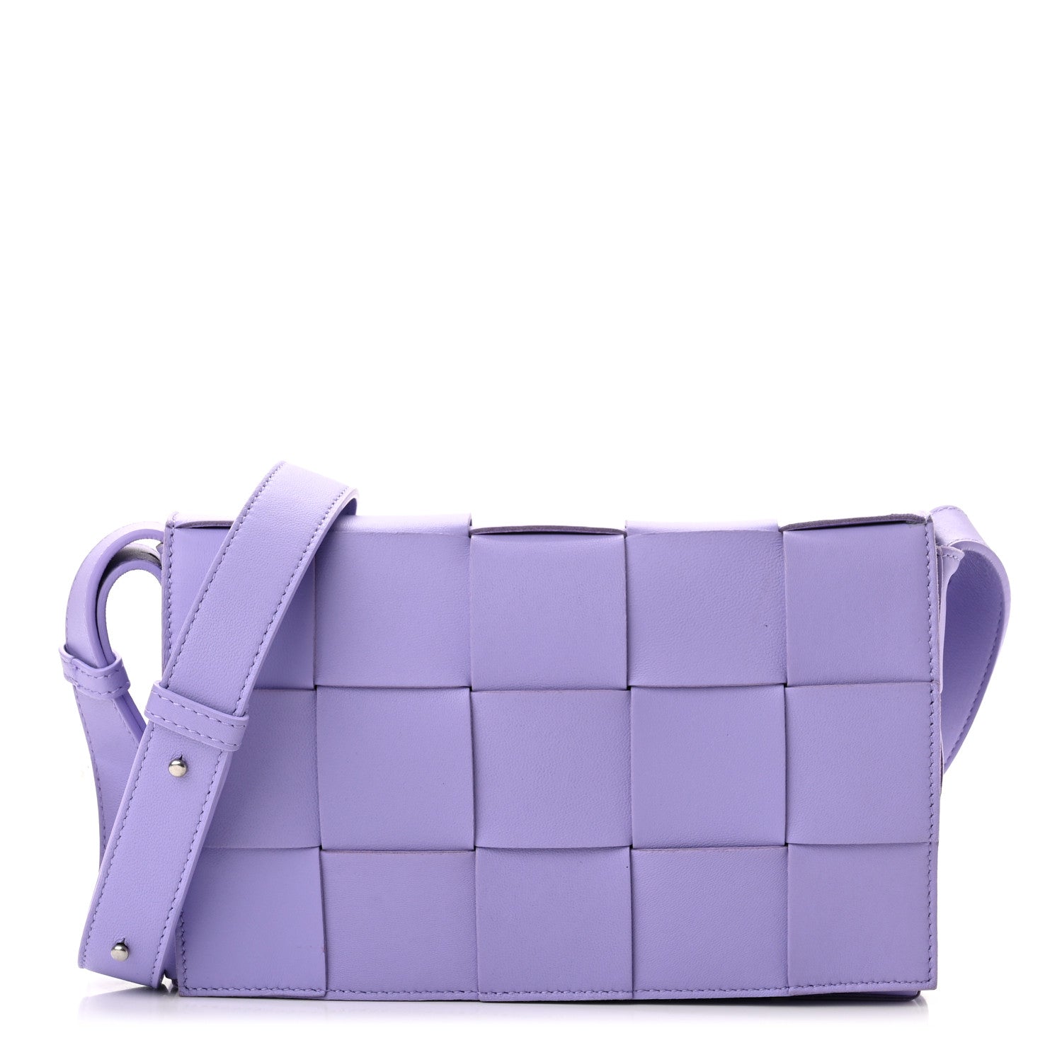 Bottega Veneta Lambskin Intreccio Cassette Crossbody Bag Wisteria 1 of 8