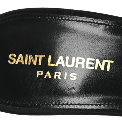 Saint Laurent Satin Crystal Opyum 110 Sandals 42 Black 9 of 11