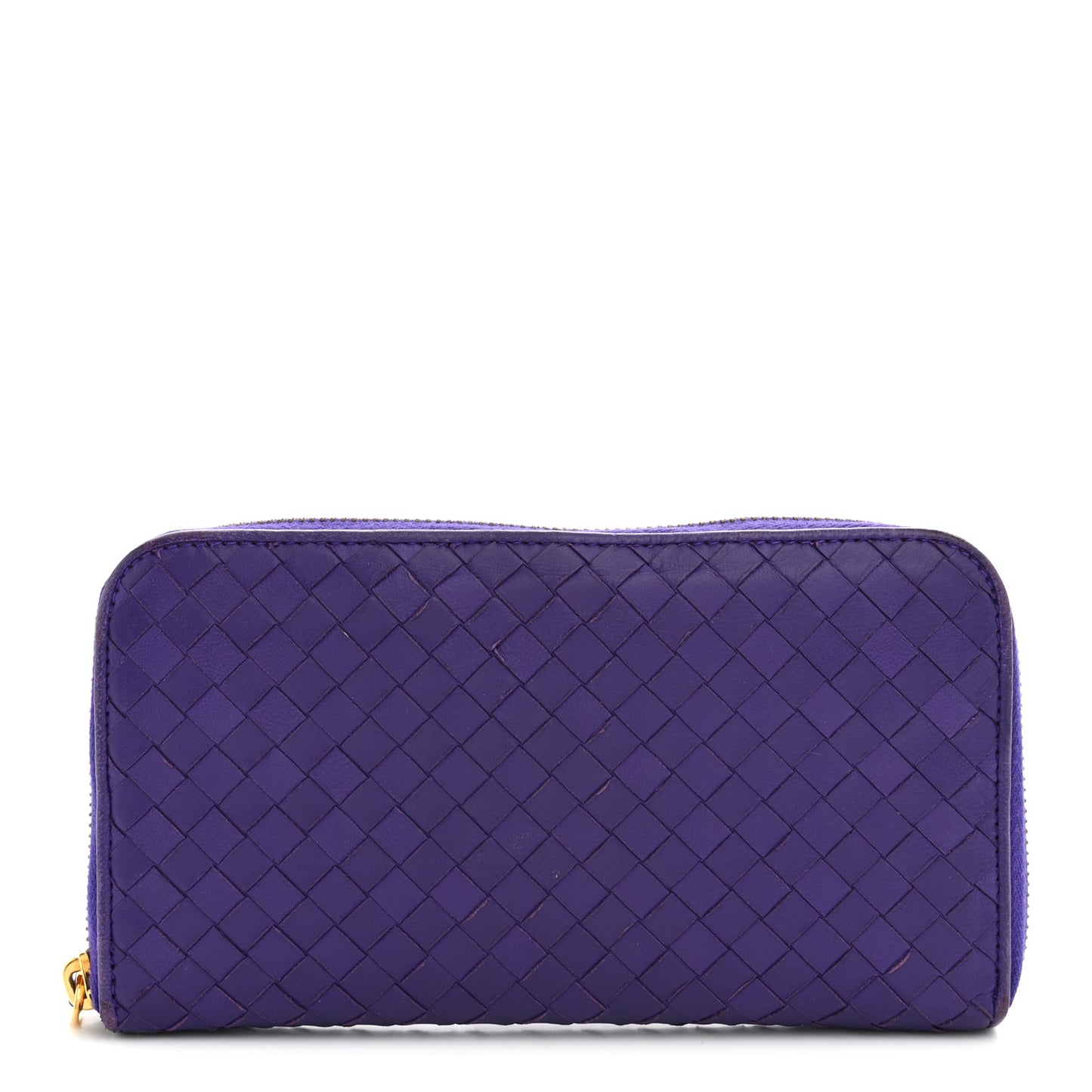 Nappa Intrecciato Zip Around Wallet Anemone