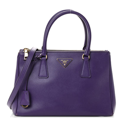 Prada Saffiano Small Galleria Double Zip Tote Viola 1 of 10