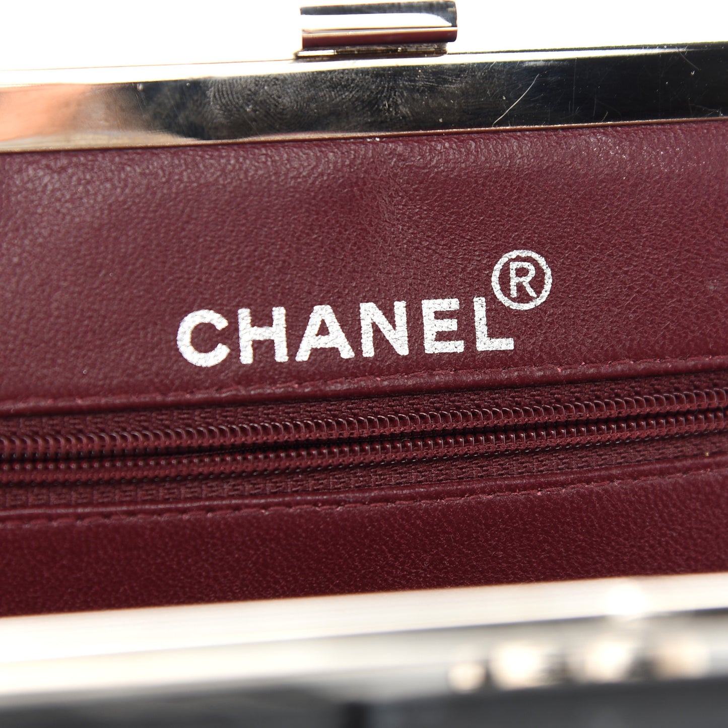 Lambskin Quilted Kisslock Frame Bag Black