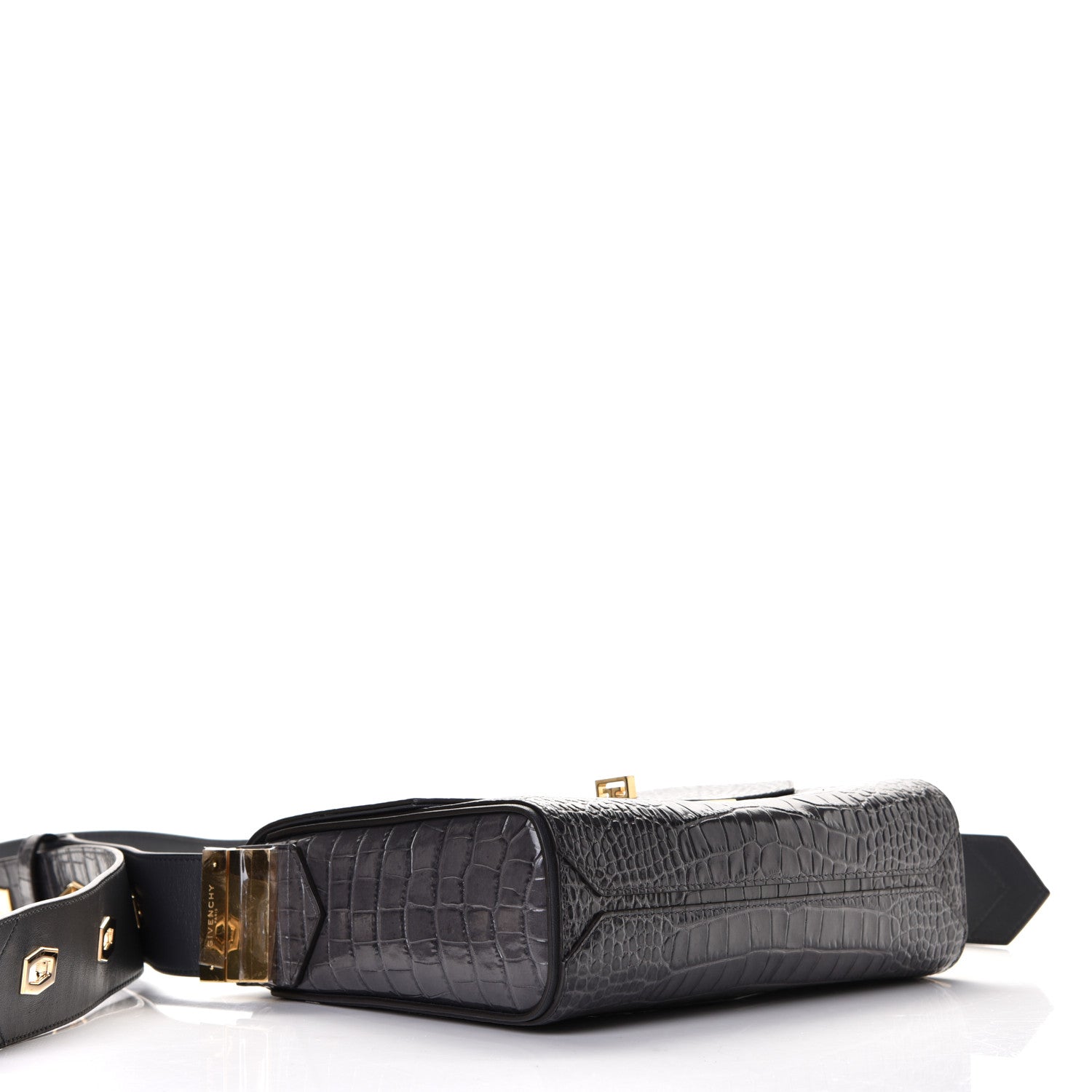 Givenchy Calfskin Crocodile Embossed Medium Eden Storm Grey 4 of 6