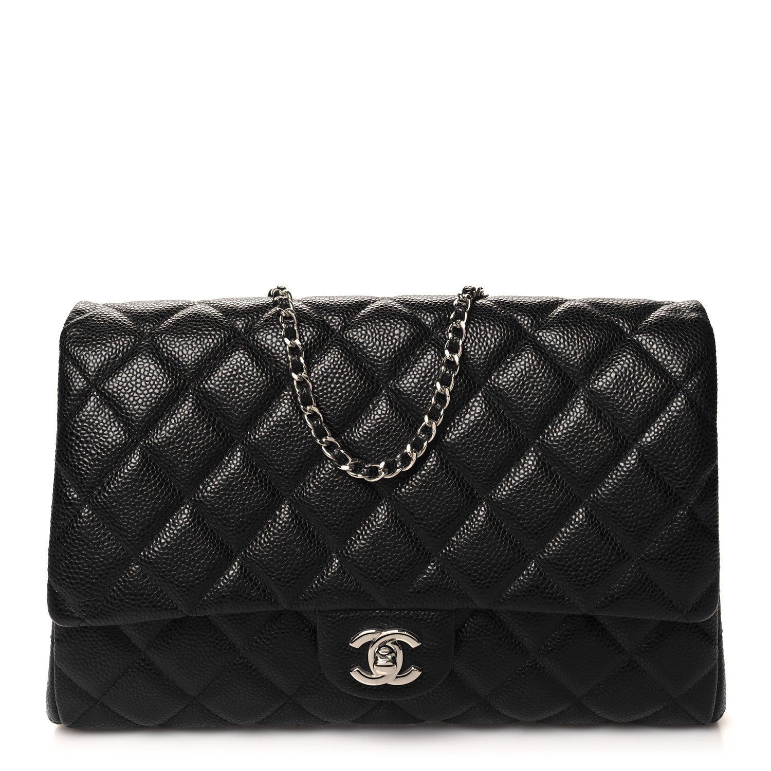 Chanel Caviar Quilted Clutch With Chain Flap Black 1 of 11