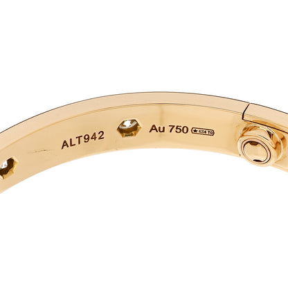 Cartier 18K Yellow Gold 10 Diamond LOVE Bracelet 17 5 of 6