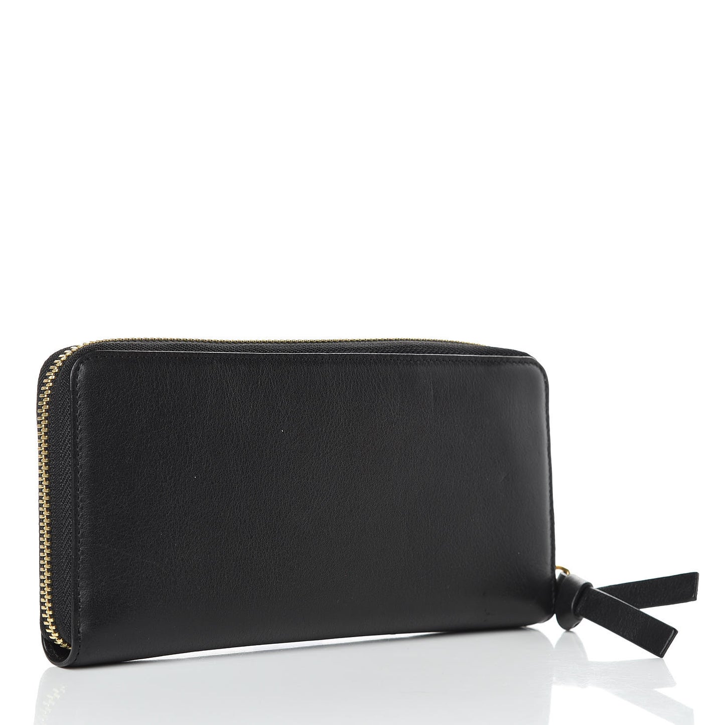 Calfskin Hudson Zip Around Wallet Black