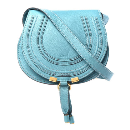 Chloe Calfskin Mini Marcie Round Crossbody Bag Blue 1 of 9