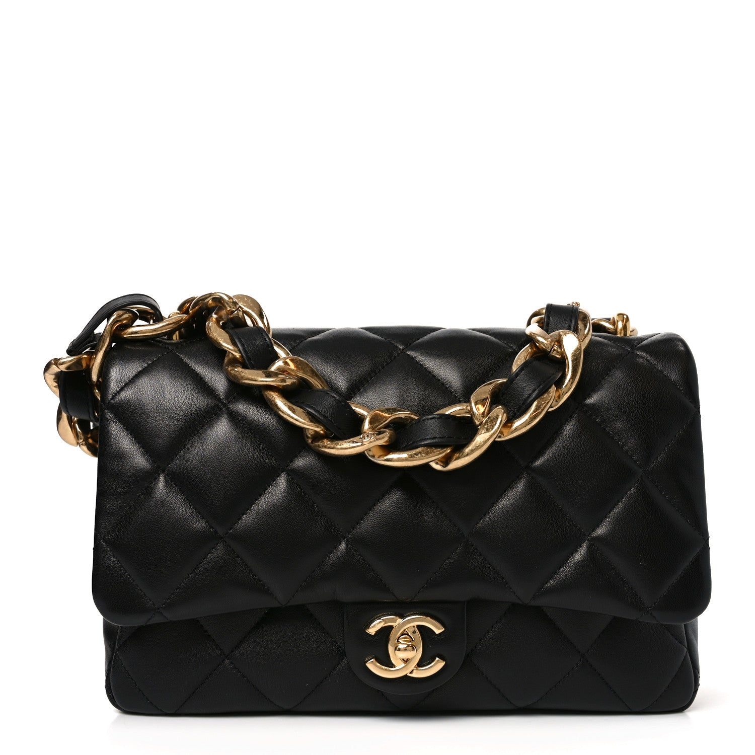 Chanel Lambskin Quilted Large CC Funky Town Flap Black 1 of 11