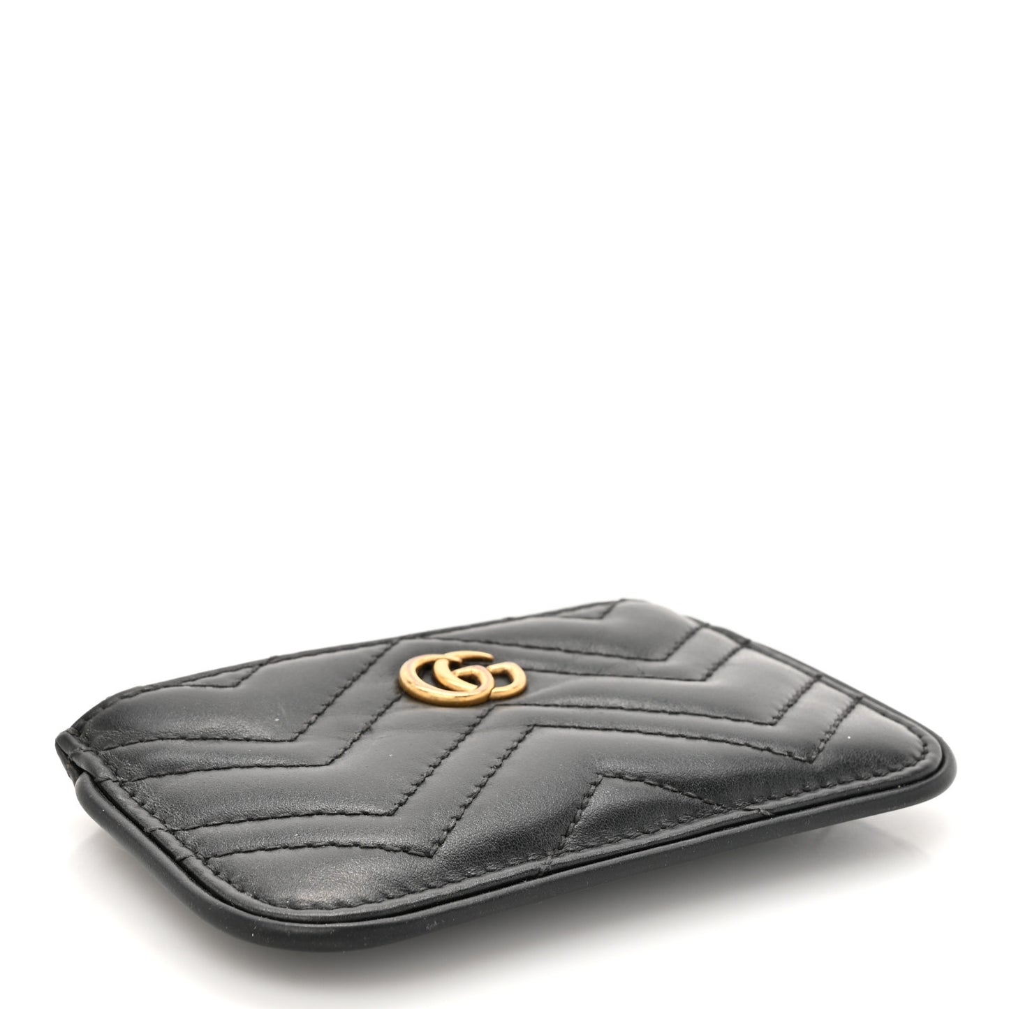 Calfskin Matelasse GG Marmont Key Case Black