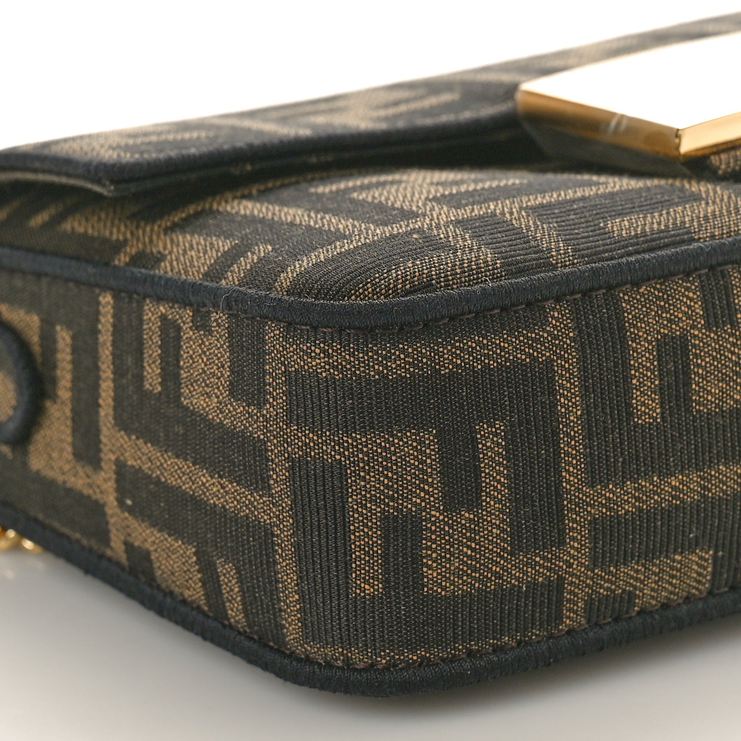 Fabric Jacquard FF 1974 Mini Baguette Tobacco Moro Black