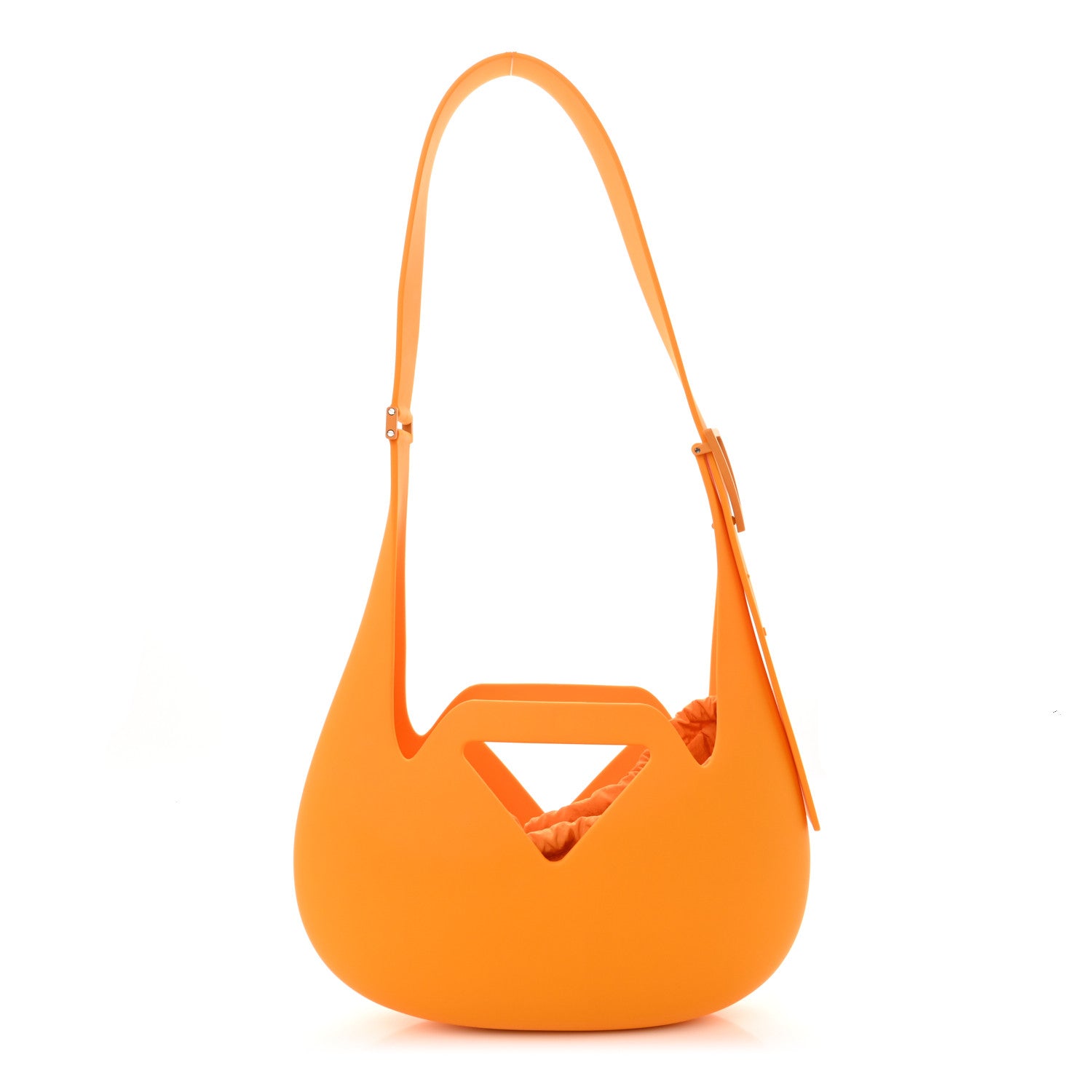 Bottega Veneta Rubberized Canvas Punch Tote Tangerine 1 of 9