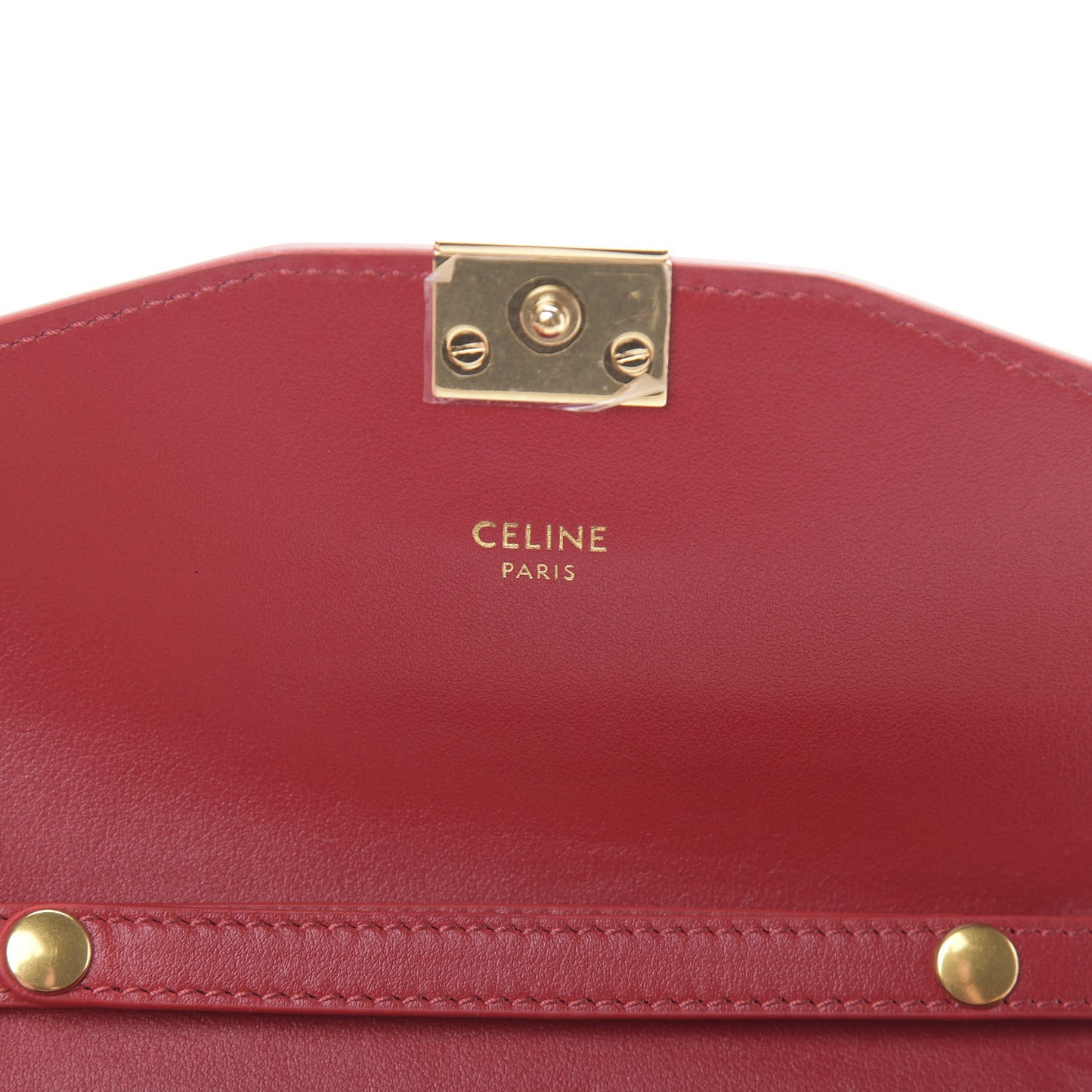 Calfskin C Wallet On Chain Bag Red