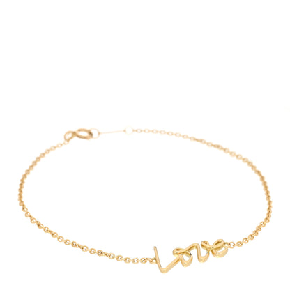 Tiffany 18K Yellow Gold Paloma Picasso Graffiti Love Bracelet 1 of 4