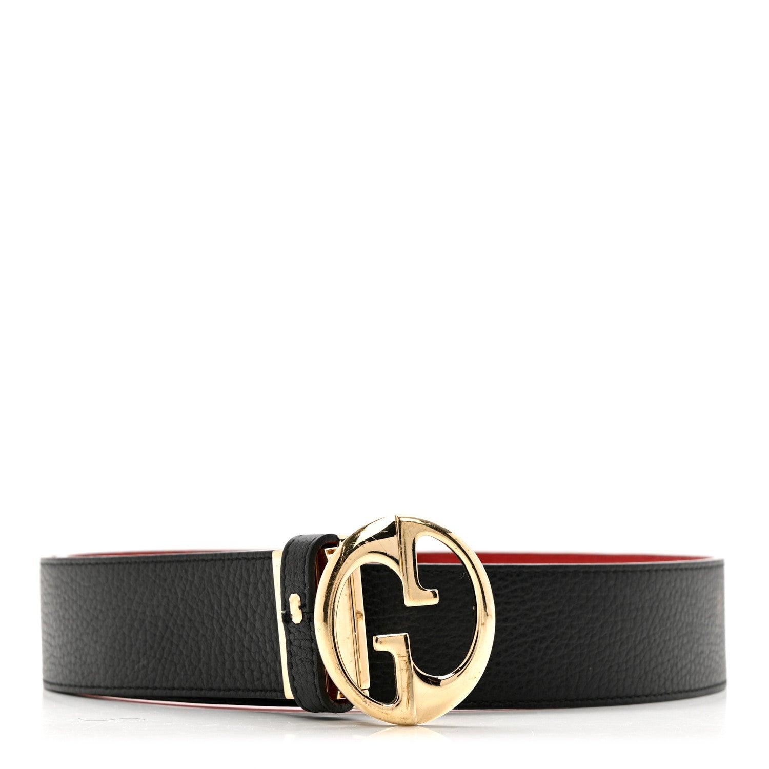 Gucci Calfskin 1973 Reversible Belt 90 36 Black Red 1 of 7