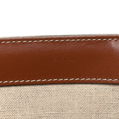 Celine Canvas Calfskin Medium Cabas 16 Tote Natural Tan 7 of 11