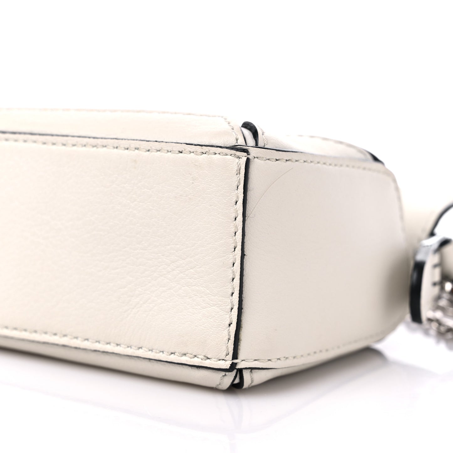Calfskin Nano Puzzle Bag Soft White Black