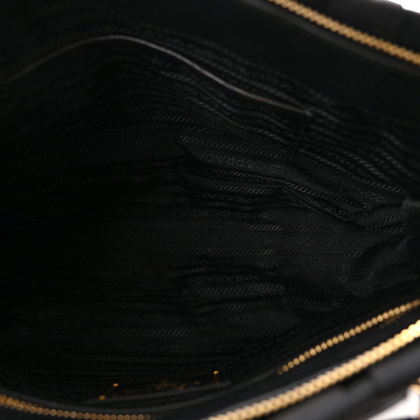 Tessuto Nylon Gaufre Shopping Satchel Black