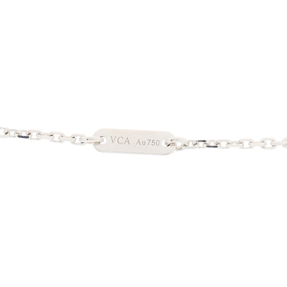Van Cleef & Arpels 18K White Gold Diamond Sweet Alhambra Pendant Necklace 4 of 5