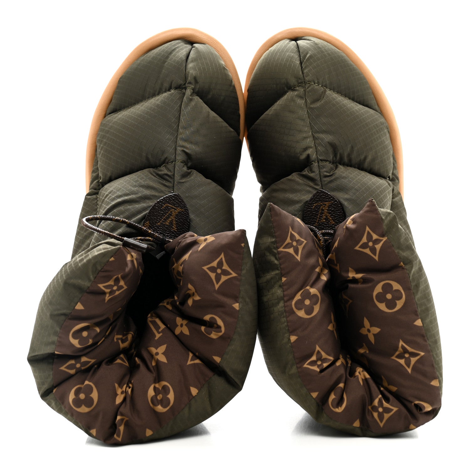 Louis Vuitton Nylon Monogram Pillow Comfort Ankle Boot 37 Khaki 4 of 25