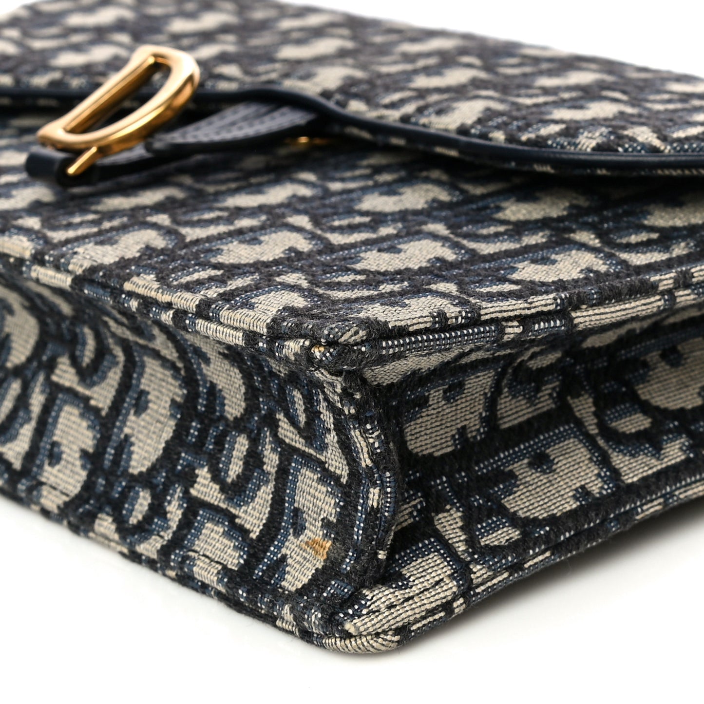 Oblique Saddle Chain Pouch Blue