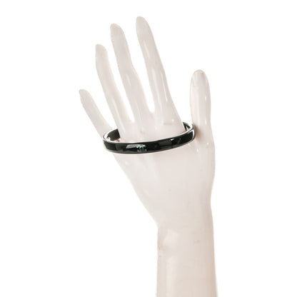 Chanel Resin Mother of Pearl CC Bangle Black 2 of 4