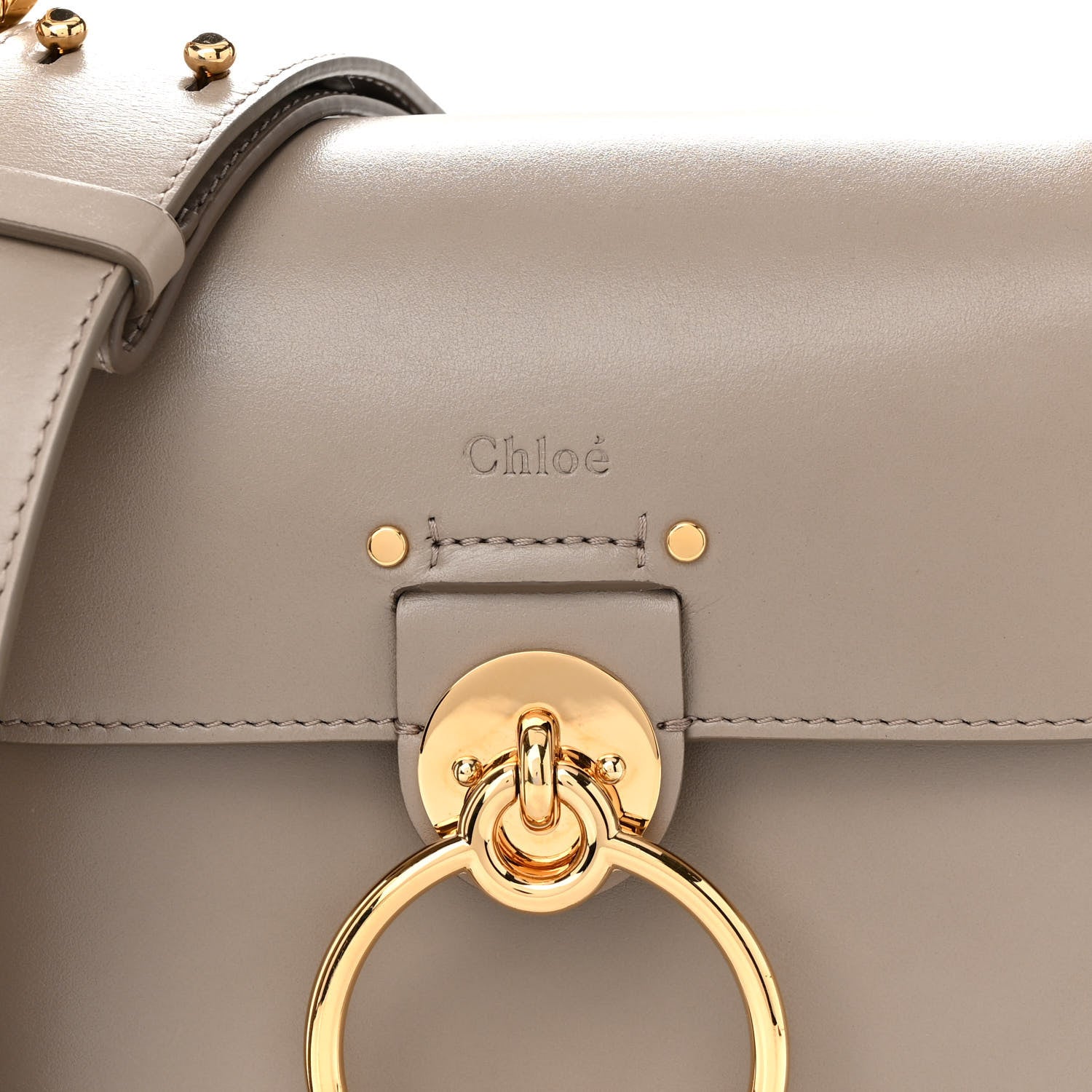 Chloe Calfskin Small Tess Bag Motty Grey 8 of 10