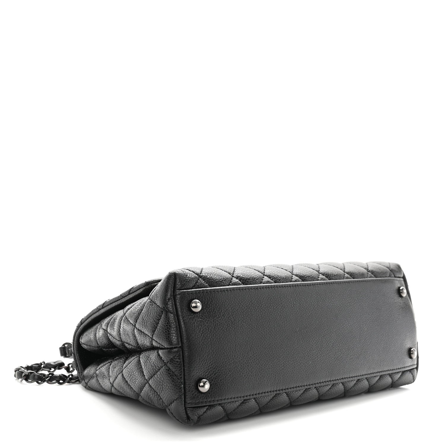 Chanel Caviar Quilted Small Coco Handle Flap So Black 3 of 12