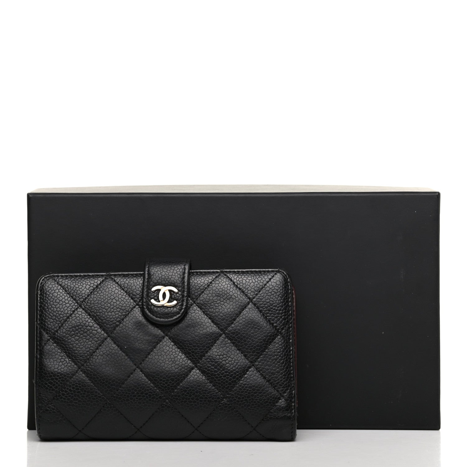 Chanel Caviar Quilted Zipped Pocket Wallet Black 13 of 13