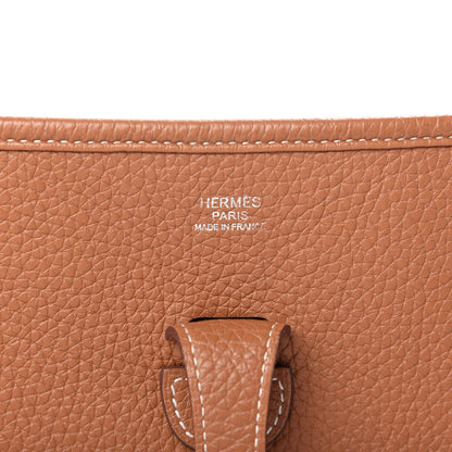 Hermes Taurillon Clemence Evelyne III PM Gold 8 of 9