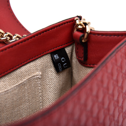 Gucci Microguccissima Medium Emily Chain Shoulder Bag Red 10 of 12