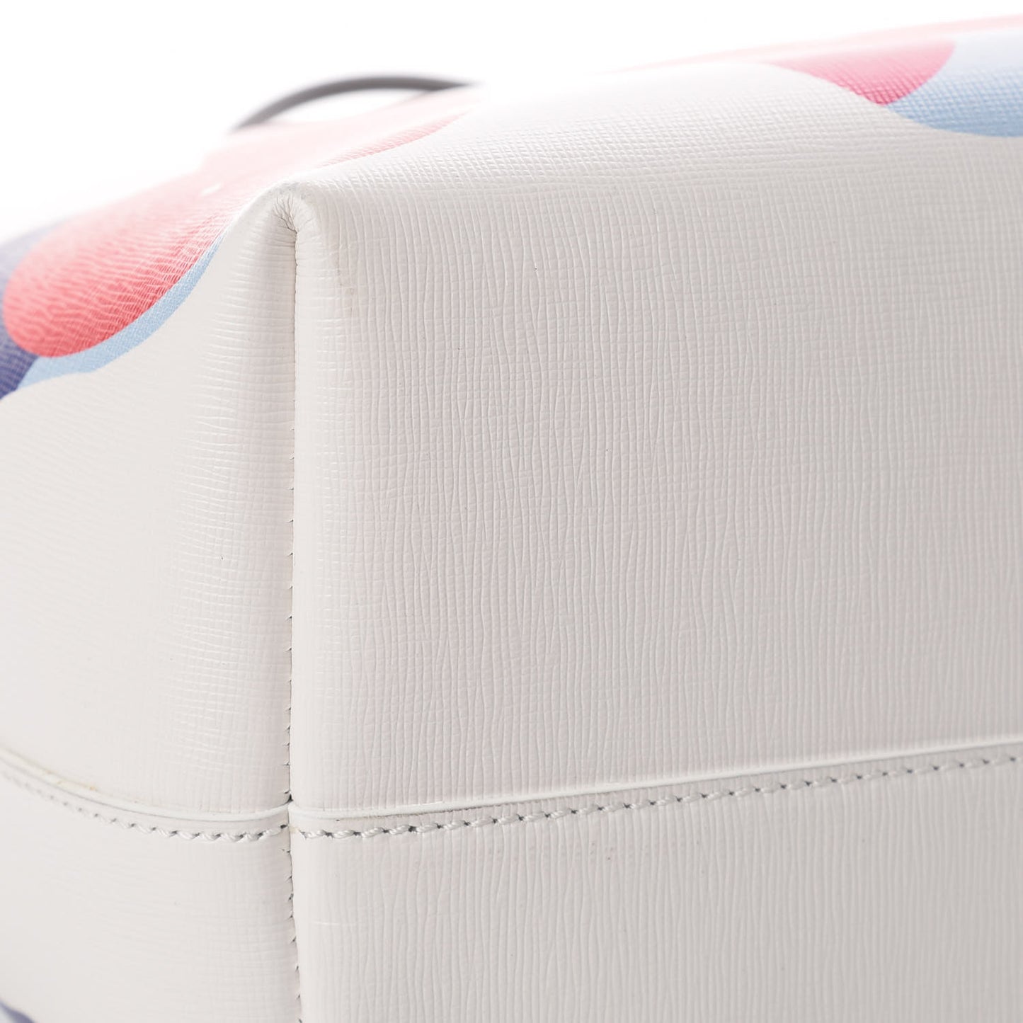 Vitello Elite Roma Print Signature Roll Tote White Multicolor