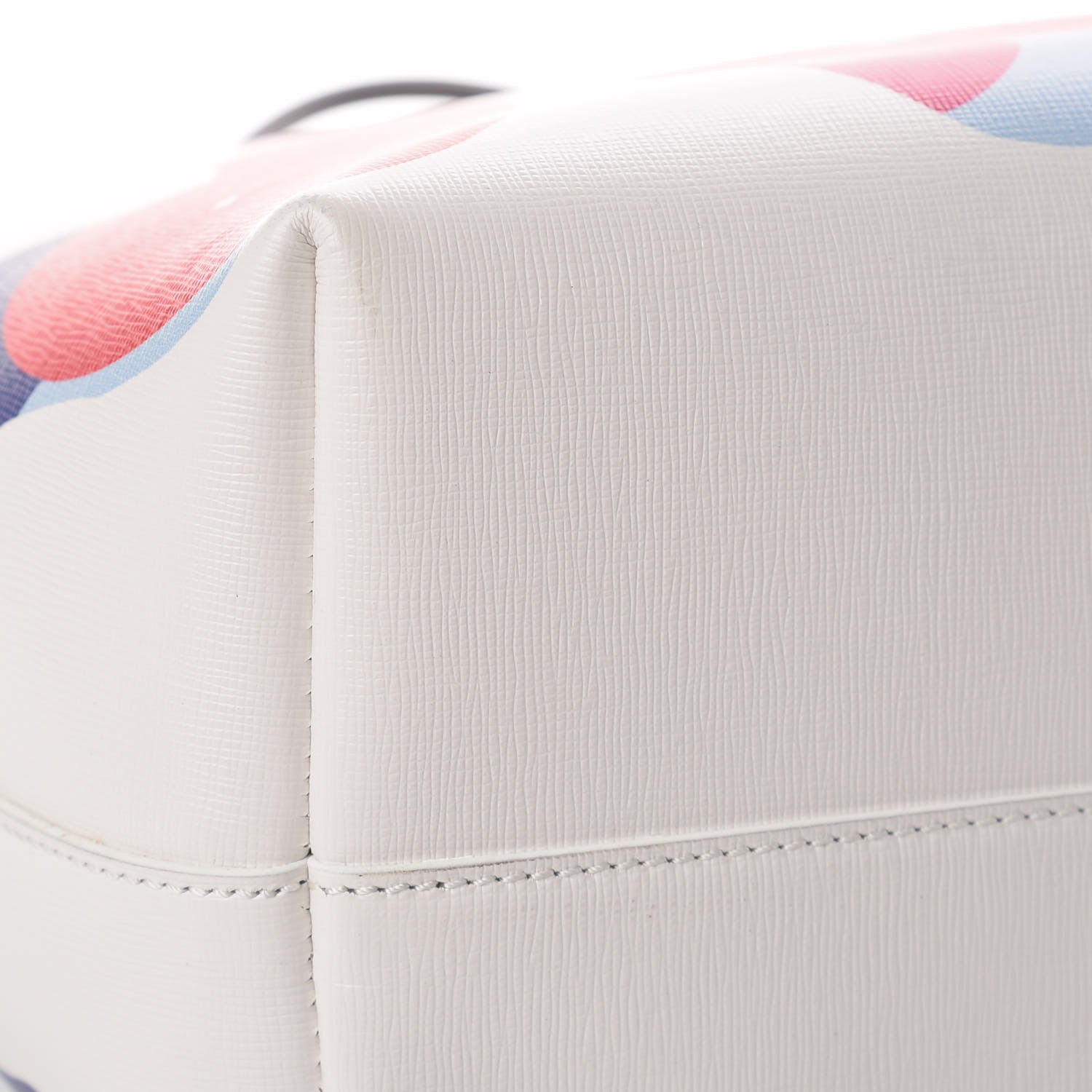 Fendi Vitello Elite Roma Print Signature Roll Tote White Multicolor 8 of 13