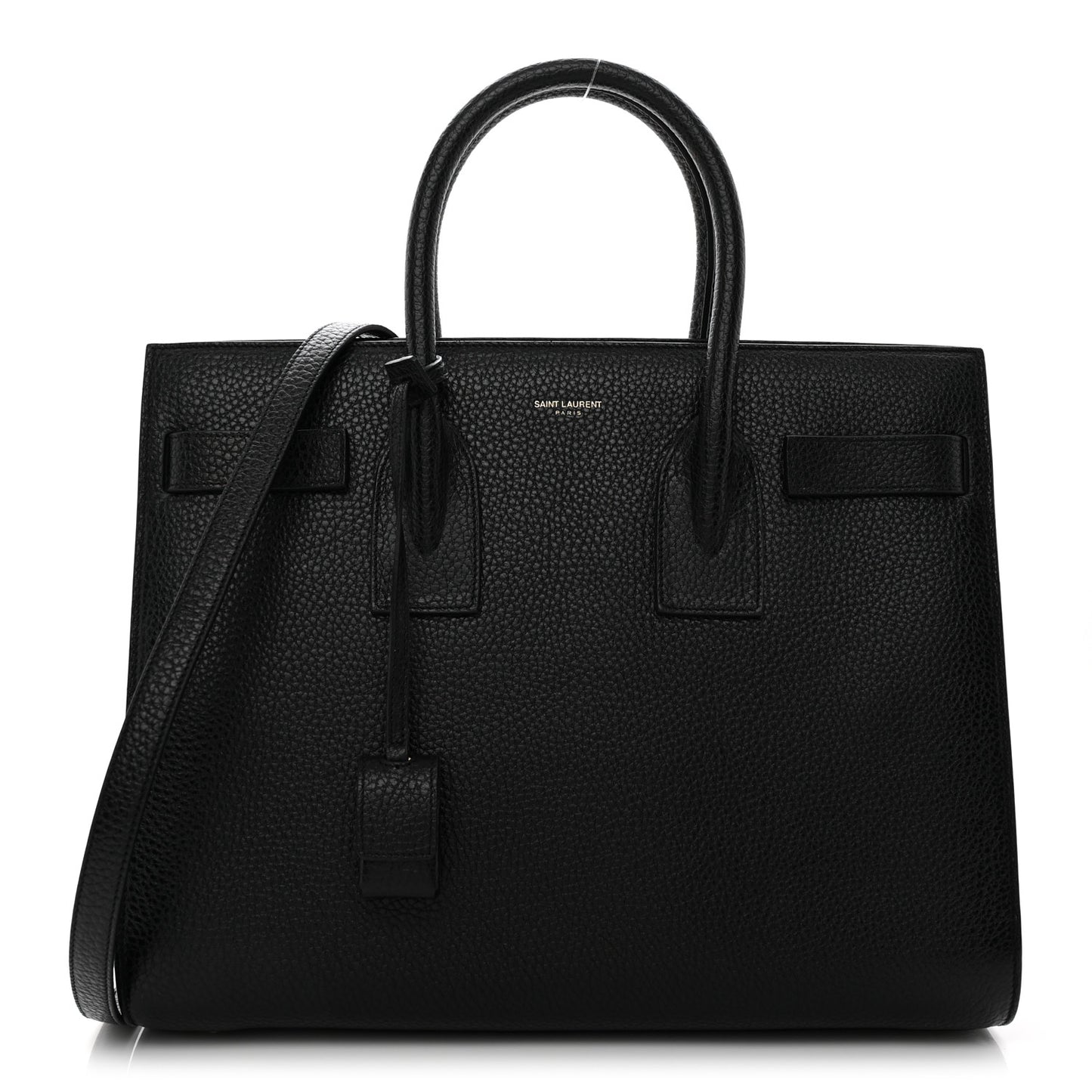 Grained Calfskin Small Sac De Jour Black